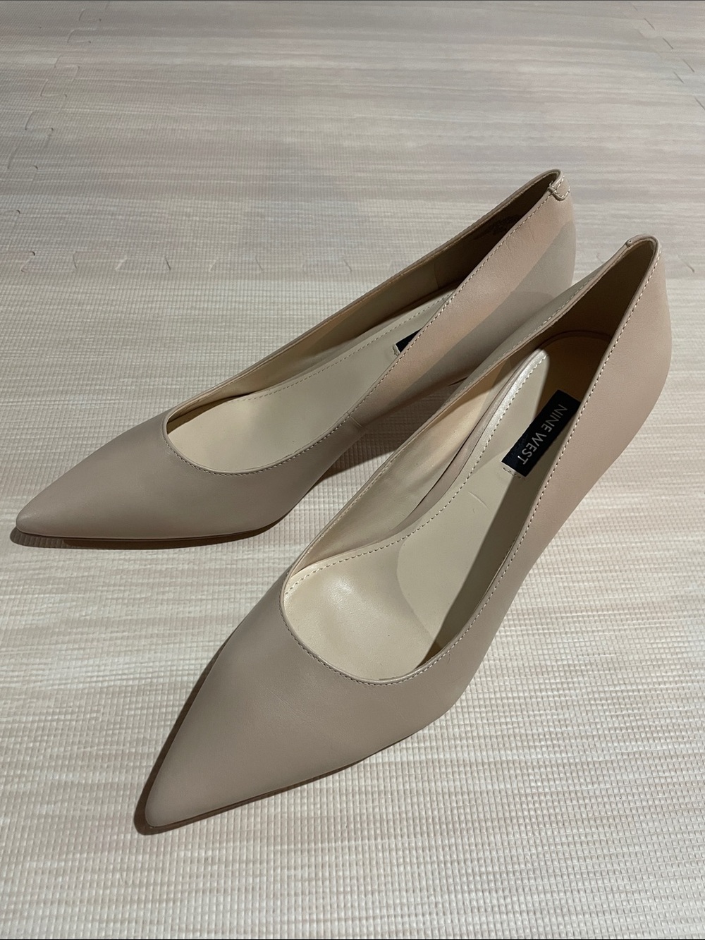 Nine West Taupe Pointed Toe Pumps